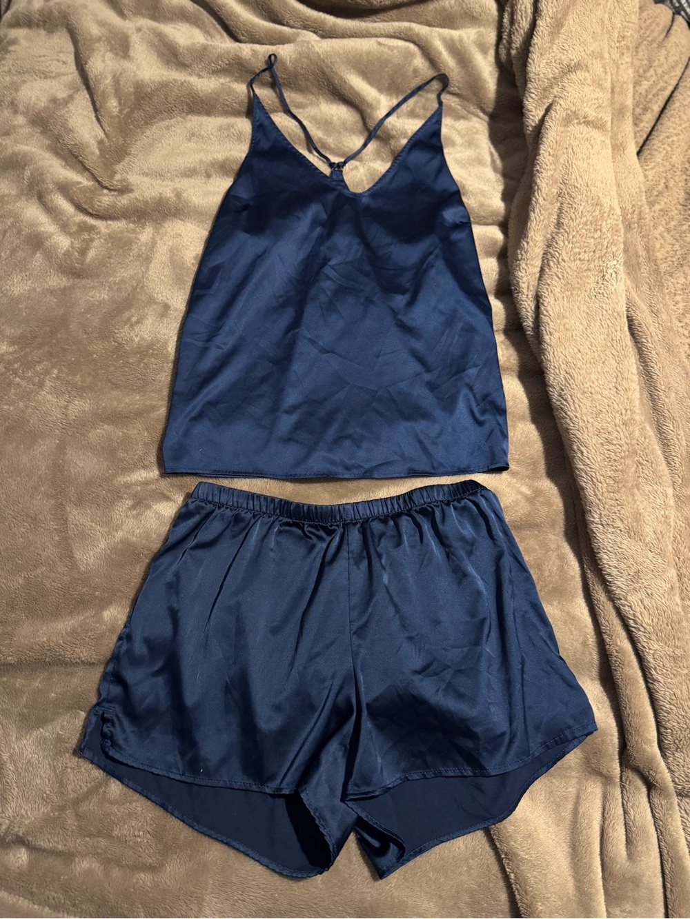 stars above Navy Satin Cami & Short Sleep Set